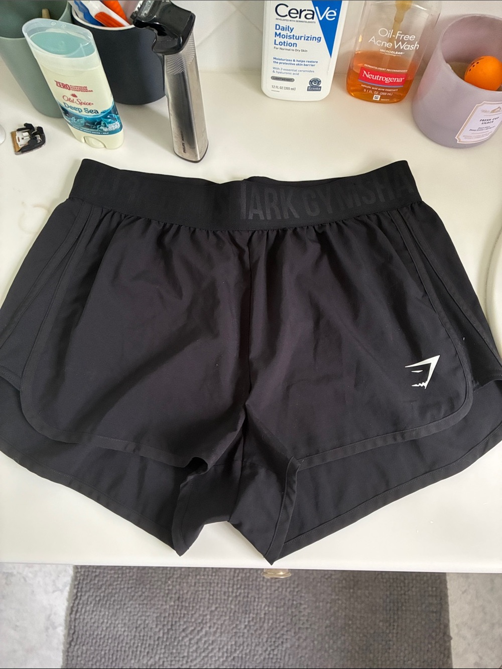 Gymshark Black Women's High waisted Athletic Running Shorts